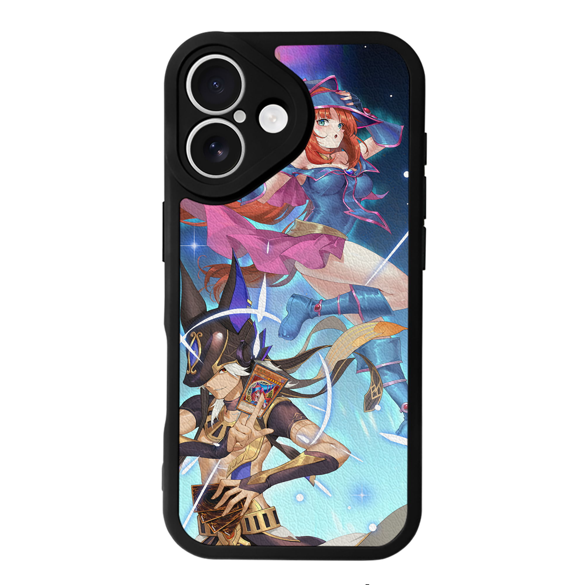 （画像用） 遊☆戯☆王 Yu-Gi-Oh! 【iPhone 16シリーズ対応】シリコンスマホケース（レザー調） 材質：シリコン